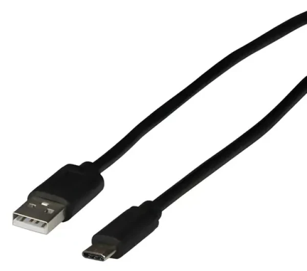 EFB čierna / Kábel / USB-C - USB-A / USB 2.0 / 1 m / 3 A (EBUSBC-USB20AK.1)