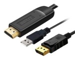 PremiumCord Kábel HDMI 2.0 na DisplayPort 1.2 pre rozlíšenie 4K@60Hz 2m (kportad21)