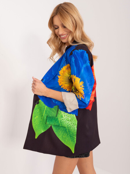 Dámska bunda DHJ MA 18525 19.12x Black mix pattern - FPrise one size černá- MIX barev