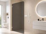 CERANO - Sprchová zástena Walk-in Orbis Ľ/P - 8 mm - biela matná, grafitové sklo - 100x200 CER-978755