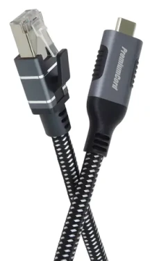 PremiumCord USB-C - RJ45 Ethernet adaptér / Redukcia / Gigabit Ethernet 10/100/1000 Mbps / 3 m (ku31net3)