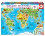 Educa Puzzle Mapa so svetovými pamiatkami
