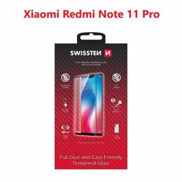 Swissten FULL GLUE COLOR FRAME CASE FRIENDLY sklo pre Xiaomi Redmi Note 11 Pro čierna (54501832)