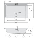 POLYSAN - DEEP hlboká sprchová vanička, obdĺžnik 130x75x26cm, biela 72942