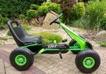 Mamido Detská šliapací motokára s nafukovacími kolesami A-15 zelená