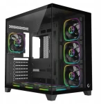 Rampage SEALITE čierna / PC skriňa / Tvrdené sklo / 7x ARGB PWM ventilátor (SEALITE-BLACK)