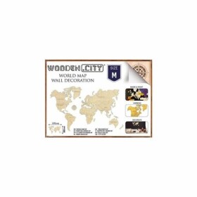 Wooden City 3D Puzzle Mapa Sveta M