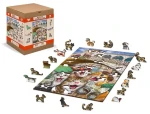 Wooden City Drevené puzzle Mačiatka v Benátkach 2v1