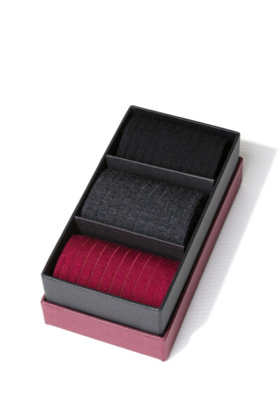 Krabice 3 páry - pánske vlnené ponožky 175 MIX3 44-46