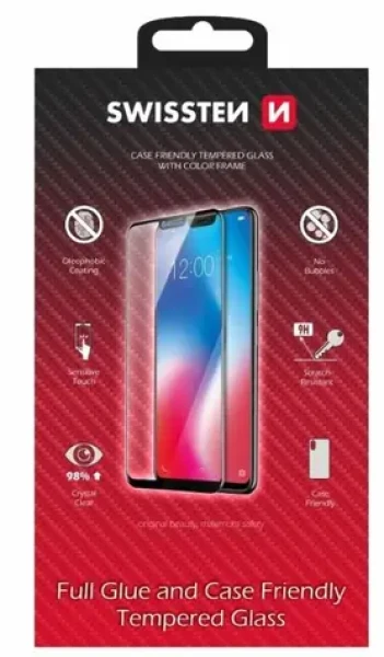 Swissten FULL GLUE COLOR FRAME CASE FRIENDLY sklo pre XIAOMI REDMI A3 čierna (54501863)