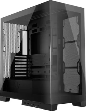 Modecom Volcano Space čierna / Skriňa / Micro ATX / 1x USB-C / tvrdené sklo / bez zdroja (AT-SPACE-PG-NF-10-000000-0002)