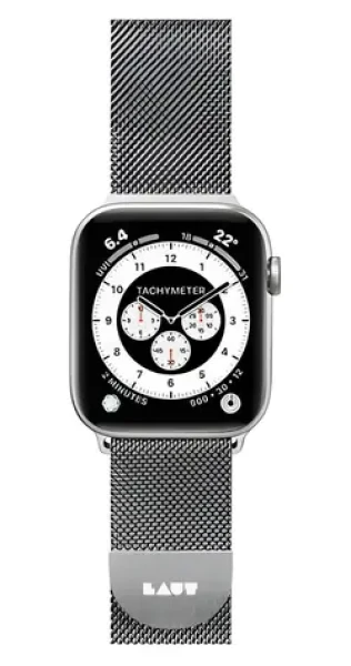 LAUT Steel LOOP strieborná / Remienok / pre Apple Watch 42 a 44 mm / nerezová oceľ (LAUT_AWL_ST_SL)