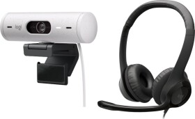 Logitech Brio 500 Off White (960-001428) + H390 (981-000406)