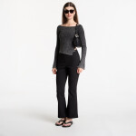 Kalhoty Calvin Klein Jeans Ponte Tailored Flare Pant Black L