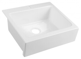 SAPHO SAPHO - ARYA keramický drez s otvorom pre batériu 66x62cm, biela 50166