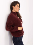 Dámske svetre MI SW WM218.02 Svetre v bordovej farbe - FPrice one size bordó