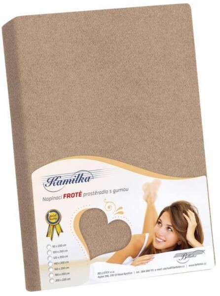 Froté prestieradlo 90x200x40cm 013 kávová