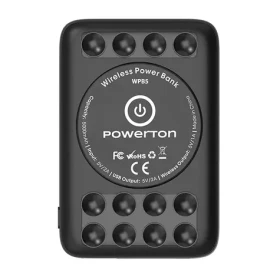 Powerton Powerbanka s bezdrôtovým nabíjaním čierna / 5000mAh / 10W / USB (ANWP059XUB20)