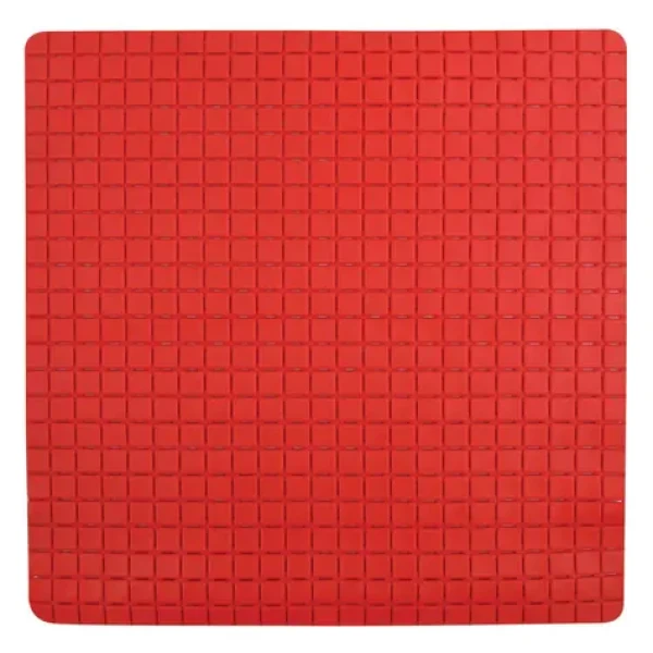 MSV Protišmyková podložka do sprchy QUADRO Premium červená / SBS kaučuk / 54 x 54 cm
