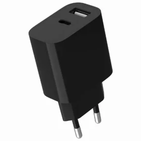Gembird TA-UC-2AC12-01-BK čierna / Sieťová nabíjačka / USB-A + USB-C / 2,4 A (TA-UC-2AC12-01-BK)