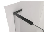 CERANO - Sprchová zástena Walk-in Onyx L-ľavá vzpera - 10 mm - čierna matná, transparentné sklo - 120x200 CER-8050BD74888