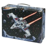 BAAGL Skladací školský kufrík Pixel Space s kovaním / 32.5 x 10.5 x 26 cm (A-34857)