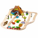 Bigjigs Rail Drevená vláčikodráha dinosaury