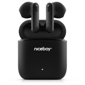 Niceboy HIVE Beans čierna / TWS bezdrôtové slúchadlá / Bluetooth 5.0 / IPX4 / Handsfree / Nabíjacie púzdro (hive-beans-black)