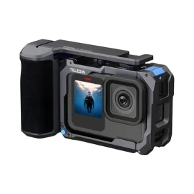 Telesin StreetGrip / Klietka s rukoväťou pre GoPro Hero 9-13 / hliníková CNC konštrukcia / magnetické uchytenie (S6-FMS-26-TGP)