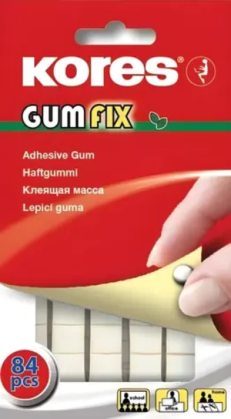 Kores GUMFIX biela / Lepiaca guma / 84 ks / znovupoužiteľná (50109020)