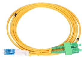 Extralink SC/ APC-LC/UPC žltý / Patchcord / Jednomódový / Duplex / G652D / 0,5 m