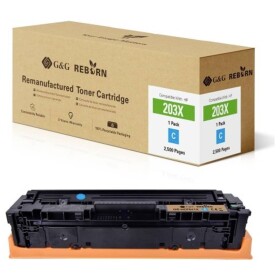 G&G Reborn remanufactured toner náhradný HP 203X zelenomodrá 2500 Seiten kompatibilná toner; 21266