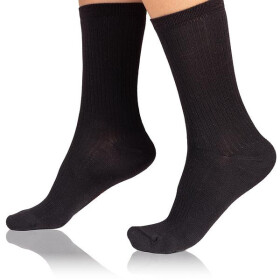 Dámske modalové ponožky FANCY RIB MODAL SOCKS - BELLINDA - čierne 35 - 38
