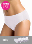 3PACK- Nohavičky klasické bezšvové Slip midi Intimidea Farba: Bilá/Černá/Béžová, Velikost M/L