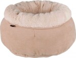 Okrúhly pelech ELSIE plyšový 45 cm béžový