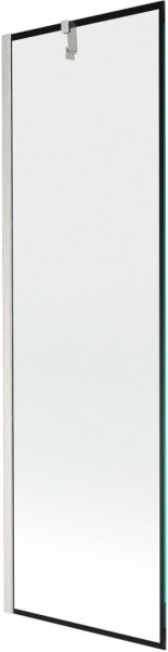 MEXEN/S - Next vaňová zástena FIX 60 x 150, čierna vzor, nikel kefovaná 895-060-000-00-70-97