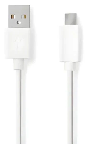 Nedis USB-A - USB-C biela / Dátový kábel / USB 2.0 / 15 W / 480 Mbps / 0,5 m (CCGL60600WT05)