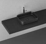 ISVEA - INFINITY RECTANGLE keramické umývadlo na dosku, 50x36cm, čierna 10NF65050-2N