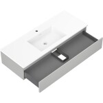 MEXEN/S - Orio kúpeľňová skrinka 120 cm s umývadlom Otis, 1 šuplík, šedá mat/biela mat 91A10-12023-1-BF62-W18M01