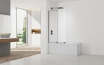 Vaňová zástena SAT Walk-In Xmotion 150x117,5 cm čierna SATWIXMVZ150C SATWIXMVZ150C