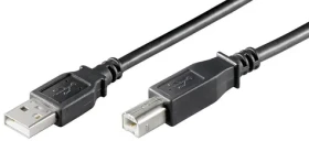MicroConnect kábel USB2.0 A (M) - USB2.0 B (M) 0.5m čierna / 480Mbit/s (USBAB05B)