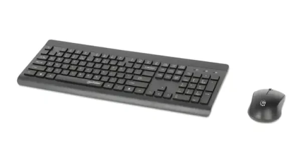 Manhattan MWK7350 čierna / Set klávesnice a myši / bezdrôtový / 2,4 GHz / 104 kláves / optická myš 1200 DPI (180771)