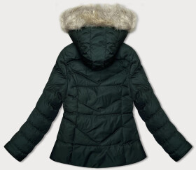 Dámska krátka prešívaná zimná bunda v army farbe J Style (5M3153-136) odstíny zelené L (40)
