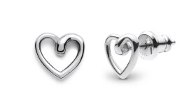 Fossil Nežné srdiečkové náušnice z ocele Sawyer JOF00608040