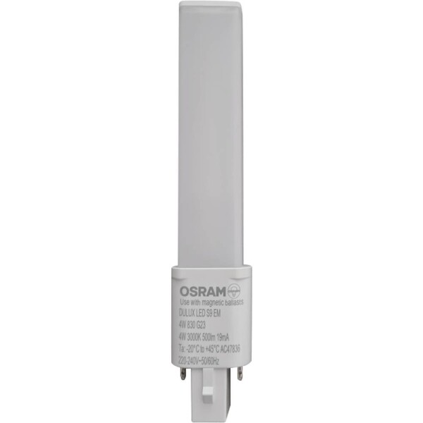 OSRAM HOMELIGHTING 4058075557994 LED En.trieda 2021 E (A - G) G23 4 W = 9 W teplá biela (Ø x d) 32.3 mm x 165 mm 1 ks; 4058075557994