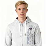 Geografické Nórsko Fogora DB 100 M WZ3066H/GN-Gray sieťovaná mikina S