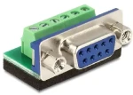 DeLock adaptér D-Sub 9 samica svorkovnica / 6 pinov (65498)