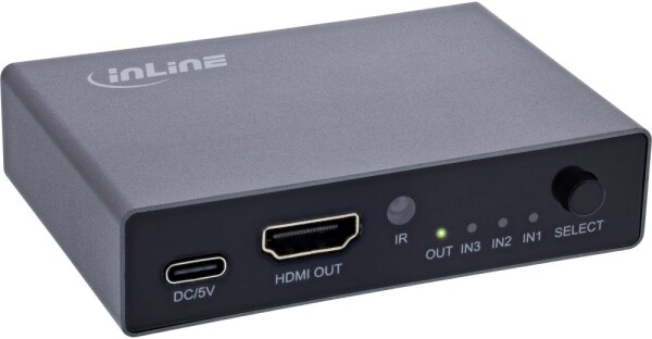 InLine InLine® HDMI Switch, 3-fach, 8K4K@60Hz, HDCP 2.3