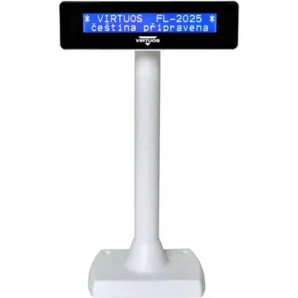 Virtuos FL-2025MB biela / Zákaznícky displej / LCD / 2x20 znakov / USB (EJG0005)