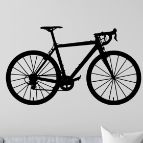 Veselá Stena Samolepka Bicykel Farba: černá, Veľkosť: 80 x 46 cm
